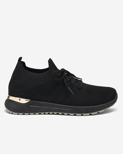 Sneakers Dama Mistrale Negri cu Toc Plat