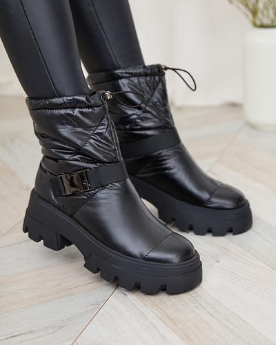 Royalfashion Cizme de damă slip-on a'la cizme de zăpadă în negru Tyvone