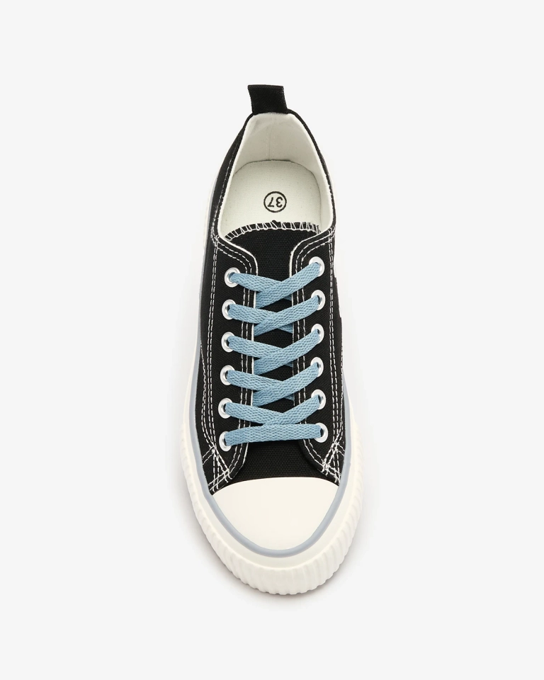 Adidași cu șiret pentru femei negri Tasabba- Footwear