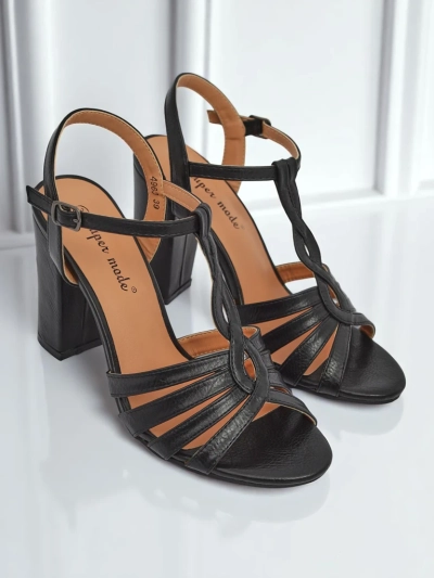 Royalfashion Sandale cu toc gros pentru femei Daffi Elegance