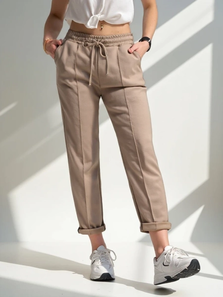 Pantaloni drepti pentru femei Royalfashion din viscoză