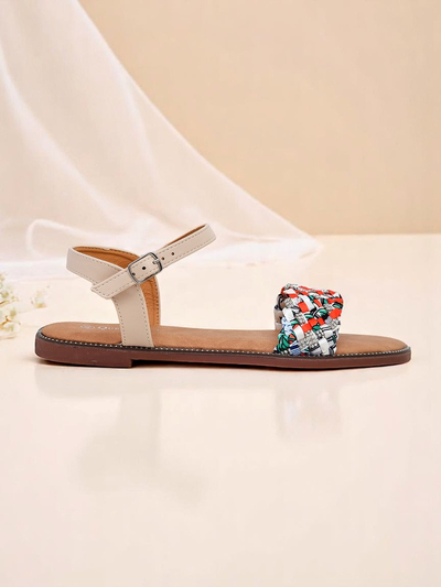 Royalfashion Sandali ppi fìmmini cu suola senza taccu ColorStrap