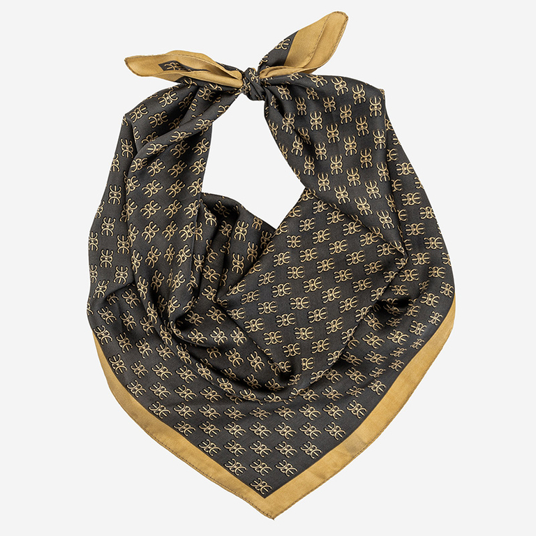 Esarfa dama cu model gri inchis - Accesorii