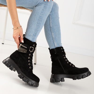 Gigis negru din piele de căprioară ecologică Gigis - Încălțăminte