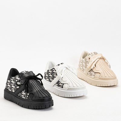 Adidasi sport negri de dama cu imprimeu Ibibis - Incaltaminte