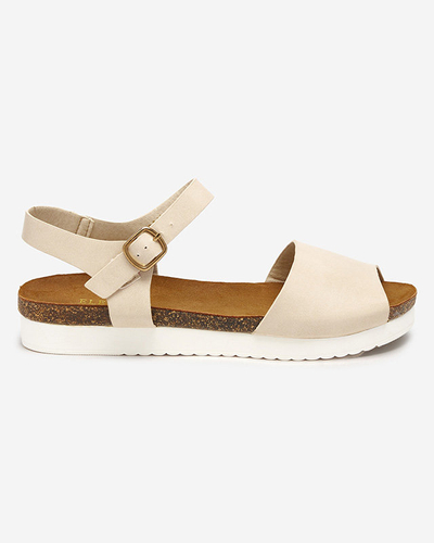 OUTLET Sandale plate dama bej Astreas - Incaltaminte
