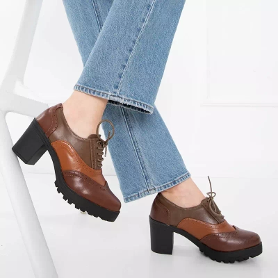 OUTLET Pantofi de dama maro inchis pe postul Tiarino - Incaltaminte