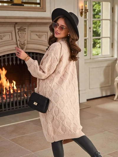 Royalfashion Pulover poncho tricotat pentru femei