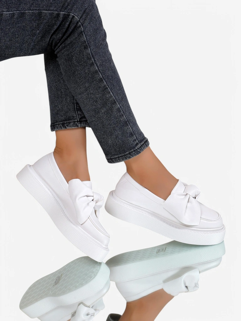 Royalfashion Mocasi elegante pentru femei cu fundă Ortto