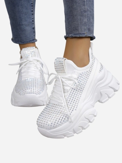 Royalfashion Pantofi sport pentru femei cu strasuri Blysco