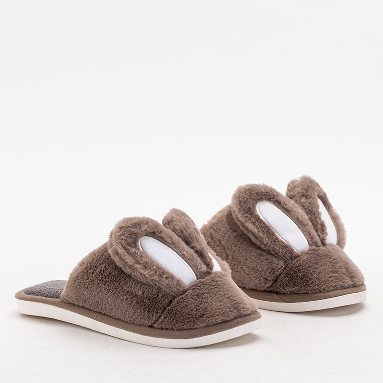 Papuci dama Crolisia maro - pantofi