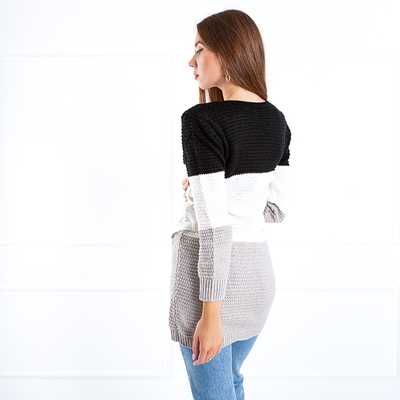 Cardigan pentru femei colorat cu buzunare - Îmbrăcăminte