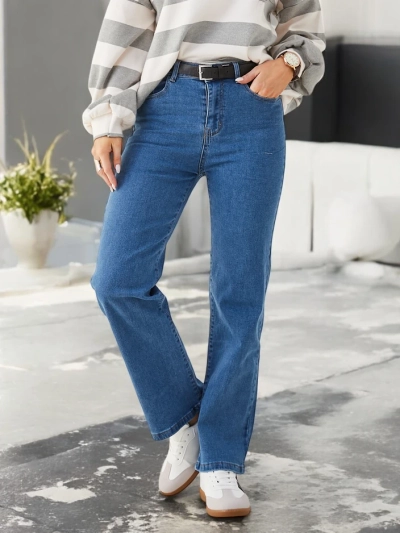 Jeans drepti din bumbac pentru femei Royalfashion