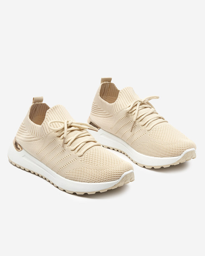 OUTLET Pantofi sport dama din material bej Erina - Incaltaminte