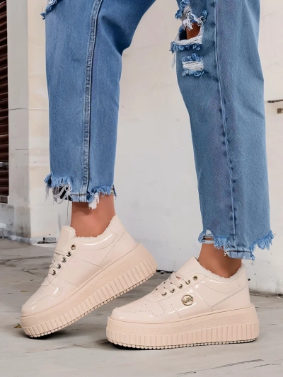 Royalfashion Adidași călduroși de damă cu blană Rozit