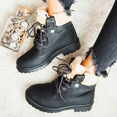 Ocieplane trapery w kolorze czarnym Neenah - Obuwie