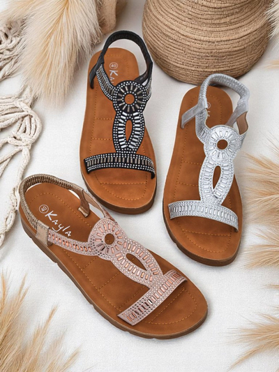 Royalfashion Sandale dama cu barete decorative Lola Grace