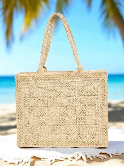 Royalfashion Geantă mare de damă din paie Ariadne Raffia