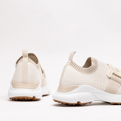 Pantofi sport slip-on dama bej Neristo - Incaltaminte