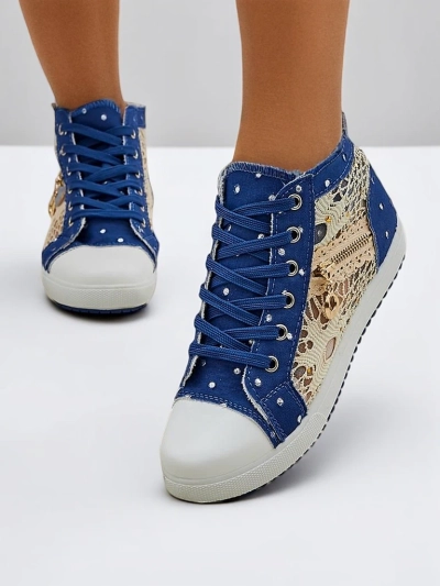 Royalfashion Sneakers înalte pentru femei a'la Jeans