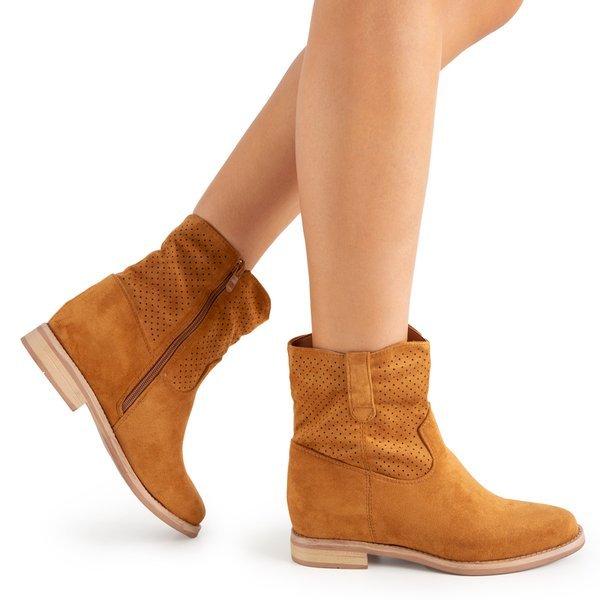 Cizme de cowboy maro pe o pană acoperită Taize - Încălțăminte