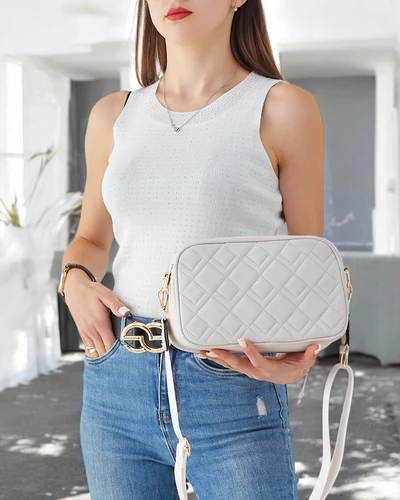 Royalfashion Mică geantă de umăr pentru femei, quilted, din eco piele