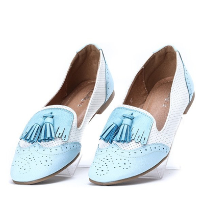 Niebieskie mokasyny stylizowane Stylisimea- Obuwie