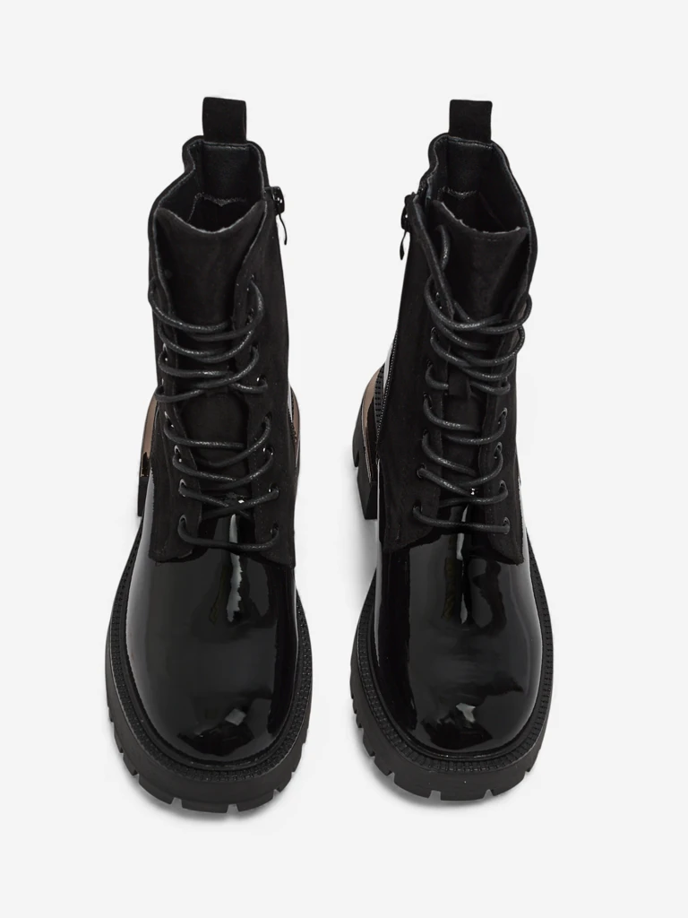 Botine Dama piele eco si piele intoarsa eco Lalunes