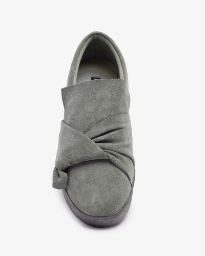 Adidași de damă din eco-suede gri Bliwix - Încălțăminte