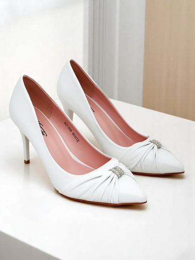 Royalfashion Pantofi cu toc pentru femei din piele ecologică Venetia Nera