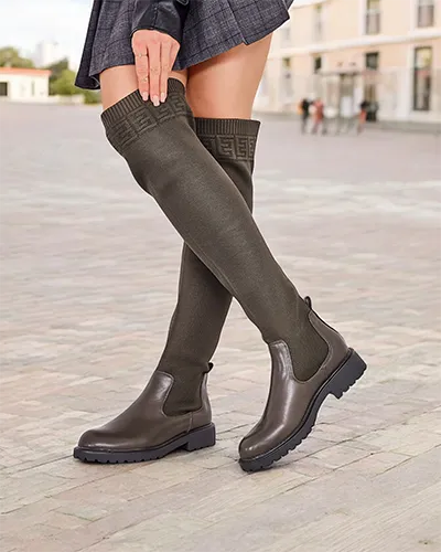 Bocanci slip-on pentru femei Royalfashion Bifonus