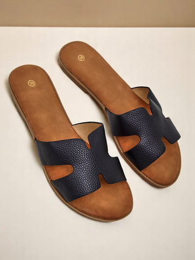 Royalfashion Papuci de damă cu talpă plată Stil casual