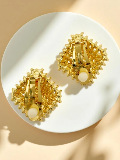 Royalfashion Cercei pentru femei cu clips și zirconiu cubic
