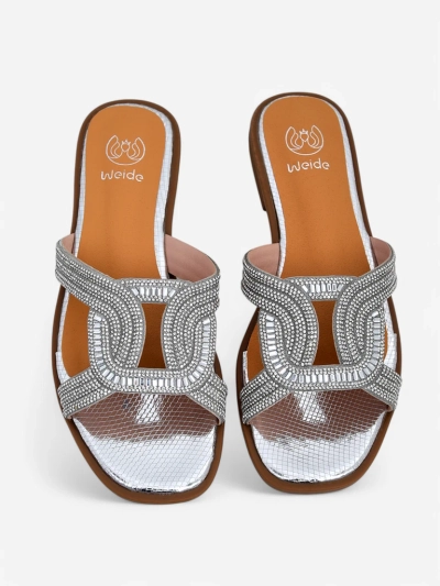 Silver Royalfashion Ariadne sandals - flat heel, ecological leather