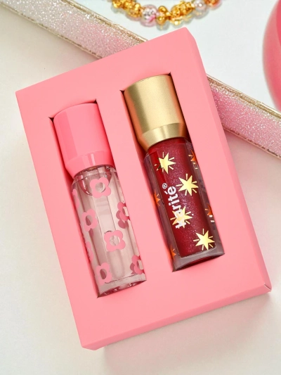 2-în-1 Sclipici și luciu de buze transparent Ruby Woo