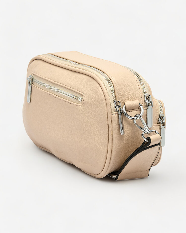 Royalfashion Geantă mică de damă de culoare maro deschis cu inscripție