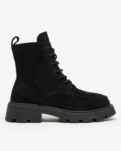 Royalfashion Cizme cu șiret Oroccar negru pentru femei