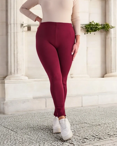 Royalfashion Pantaloni treggings izolați pentru femei PLUS SIZE