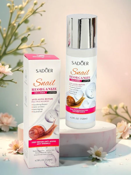 Calming emulsion with collagen and snail slime extract - anti-wrinkle, soothing