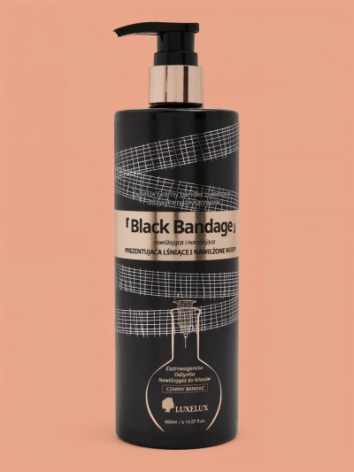 Luxelux Black Bandage Conditioner Glossy pentru Păr 400 ml
