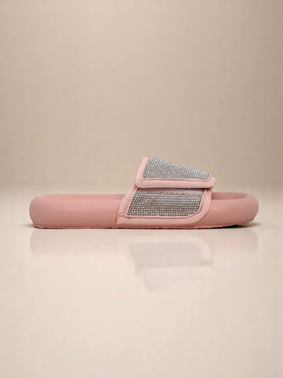 Royalfashion Damskie klapki na płaskiej podeszwie Sparkle Step
