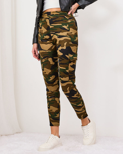 Royalfashion Pantaloni de luptă moro izolat pentru femei Green