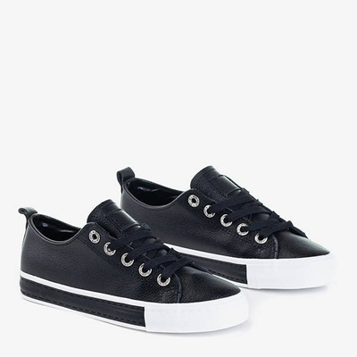 Czarne damskie tenisówki Zuta - Obuwie