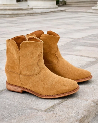 Cizme Royalfashion de stil cowboy pe toc acoperit Blueston