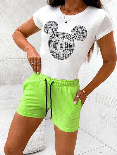 Royalfashion Pantaloni scurți din stofă pentru femei