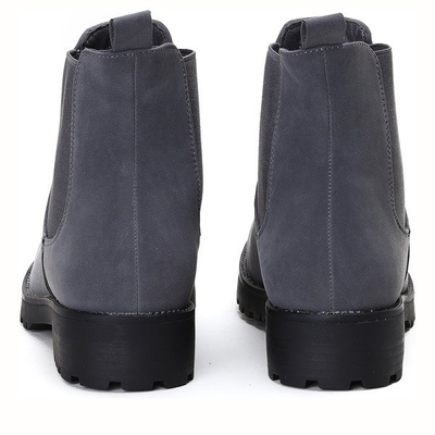 Szare, klasyczne botki Dream - Obuwie