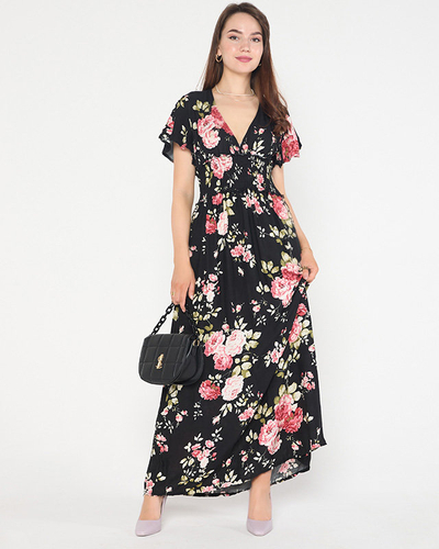 Rochie de damă Airy neagră cu mâneci scurte - Îmbrăcăminte