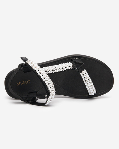 Sandale sport dama negre cu perle Dotiss- Incaltaminte
