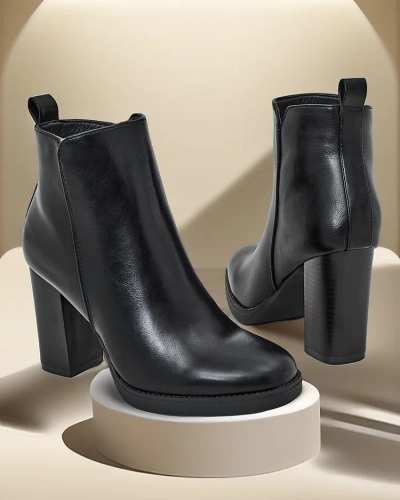 Bocanci de damă Royalfashion pe un toc Erozi