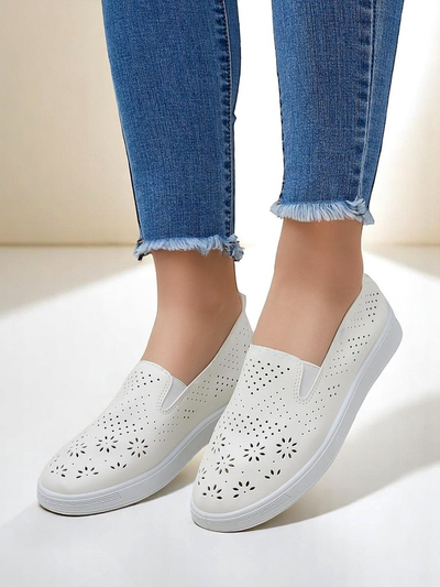 Royalfashion Încălțăminte damă slip-on cu model ajurat Mayla